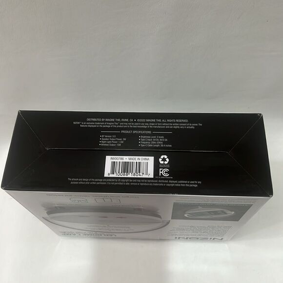 Nizoni LED Dome Lamp Wireless Phone Charger & HD Audio Speaker Streaming New - Picture 5 of 5